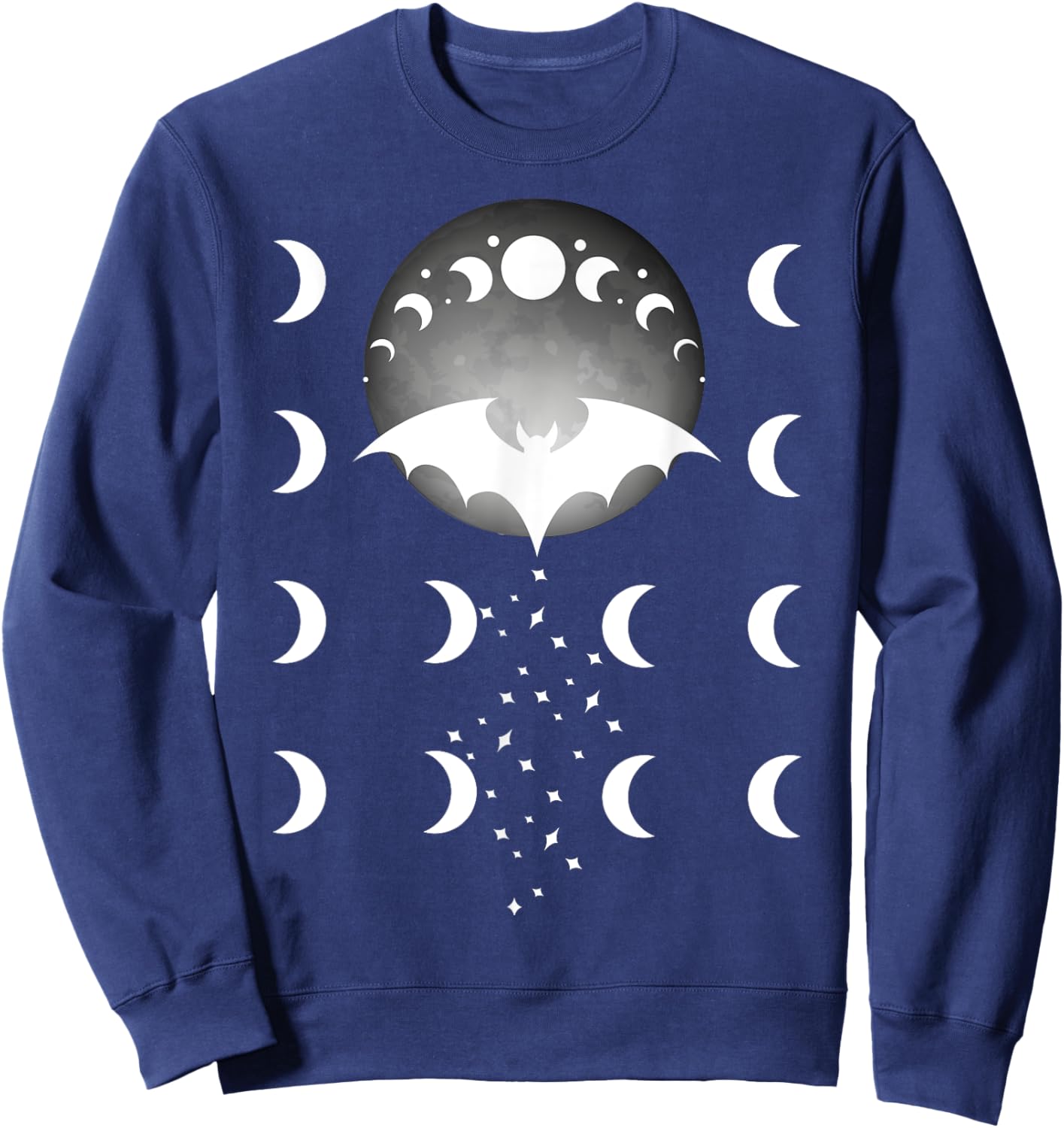 Mystical Bat Full Moon Magic Night Vampire Sorceress Gift Sweatshirt - Sweatshirt | Navy