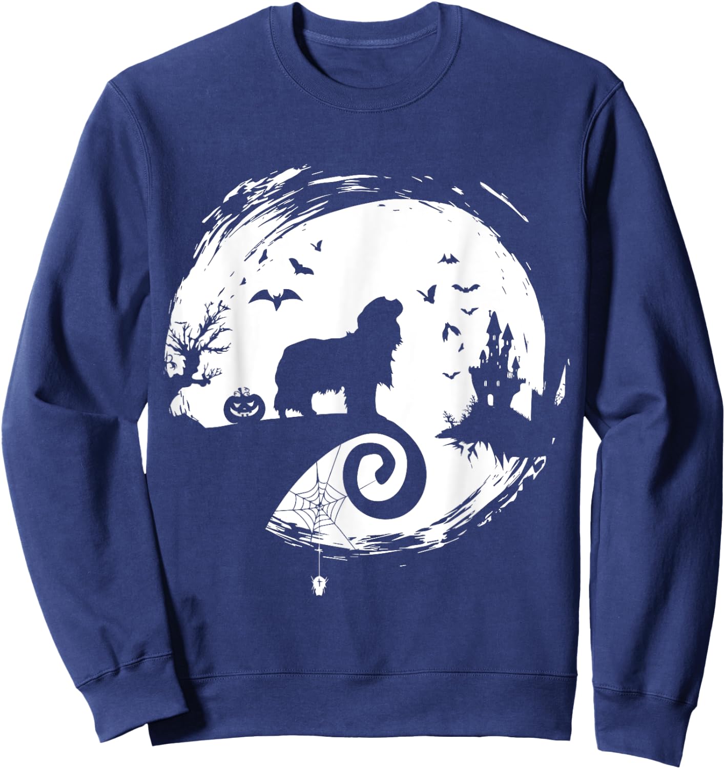 Cavalier King Charles Spaniel Halloween Costume Creepy Sweatshirt - Sweatshirt | Navy