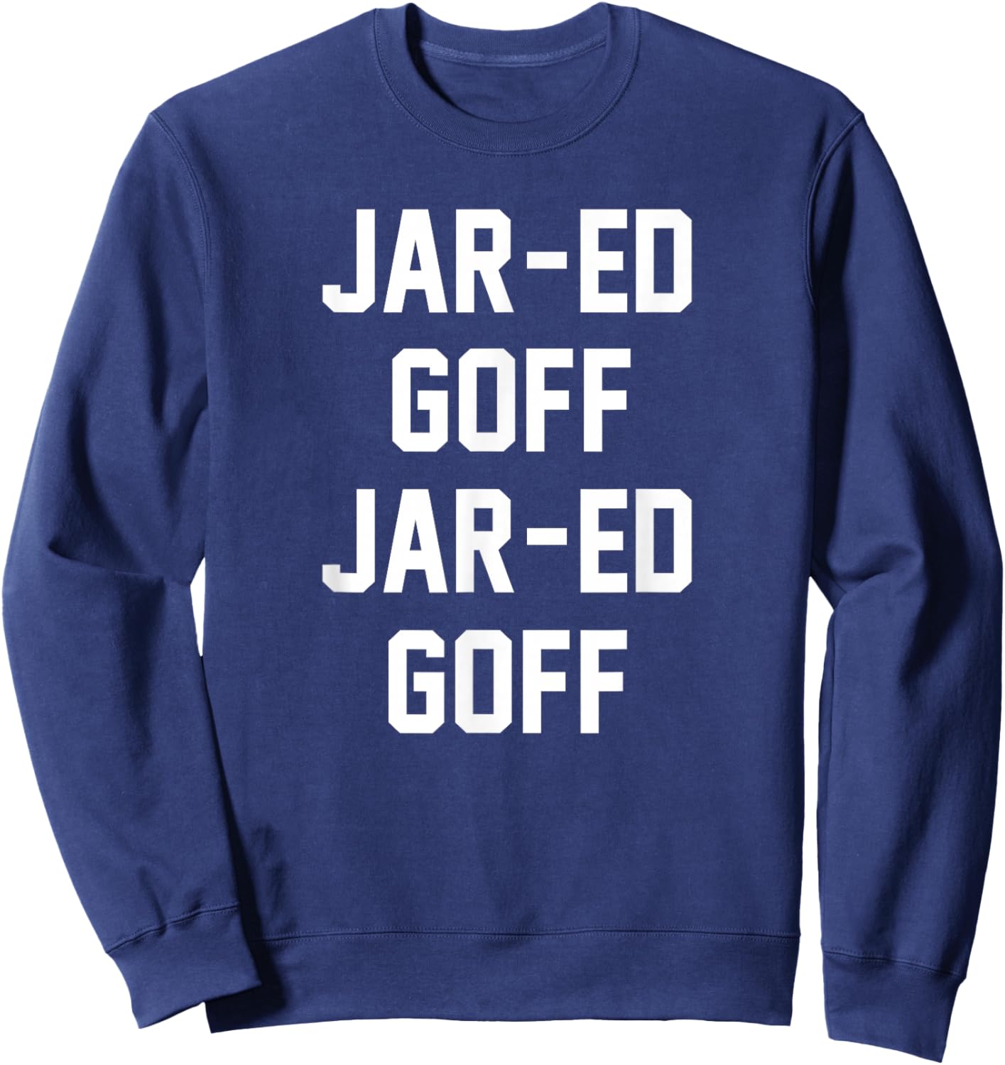 JAR-ED GOFF -Adults Black Small Modern Classic Fit Sweatshirt - Sweatshirt | Navy