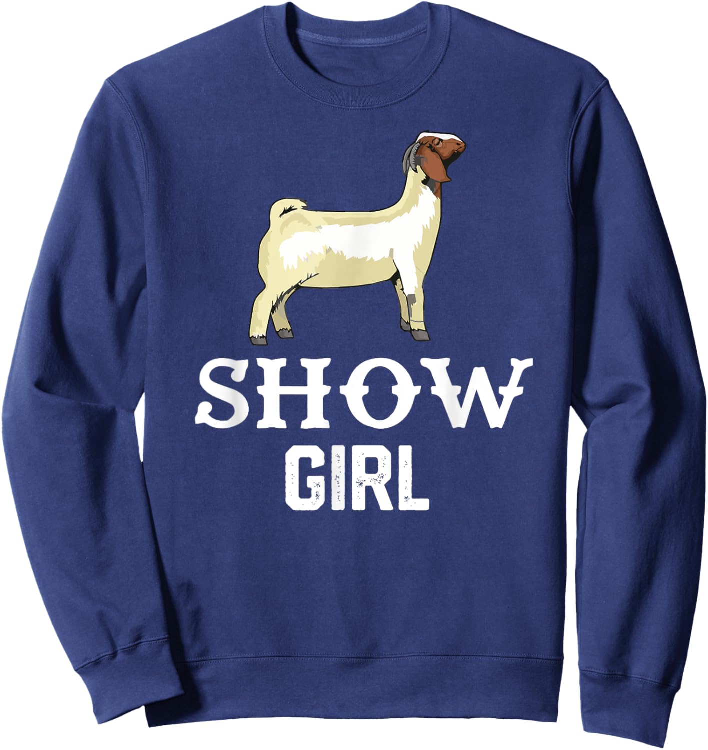 Show Boer Goat girl Sweatshirt - Sweatshirt | Navy