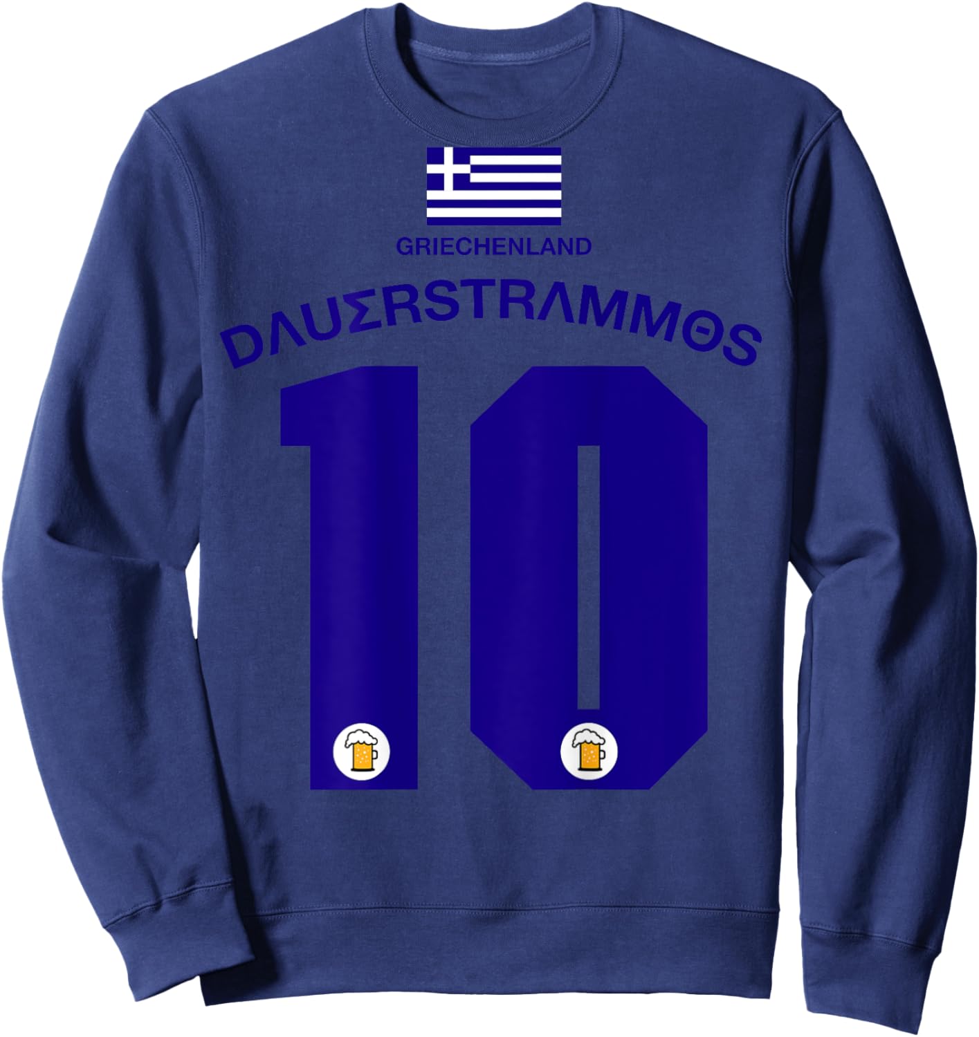 Griechenland Party Trikot Malle Party-Urlaub Sweatshirt - Sweatshirt | Navy