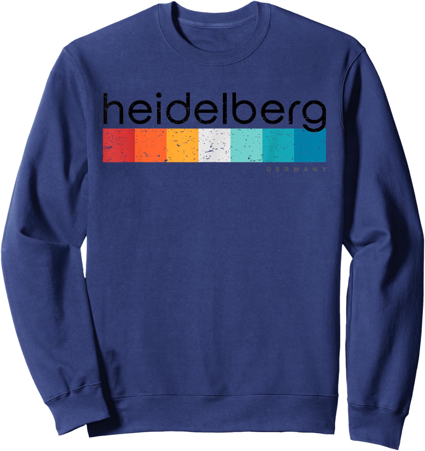 Vintage Heidelberg Germany Retro Design Sweatshirt - Sweatshirt | Navy
