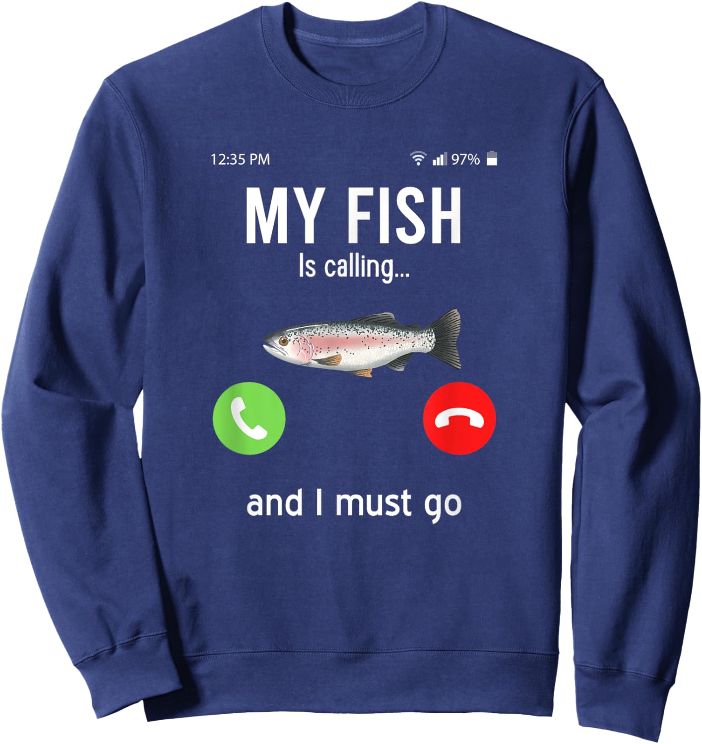 Aquarist fish underwater saying Sweatshirt - Sweatshirt | Navy