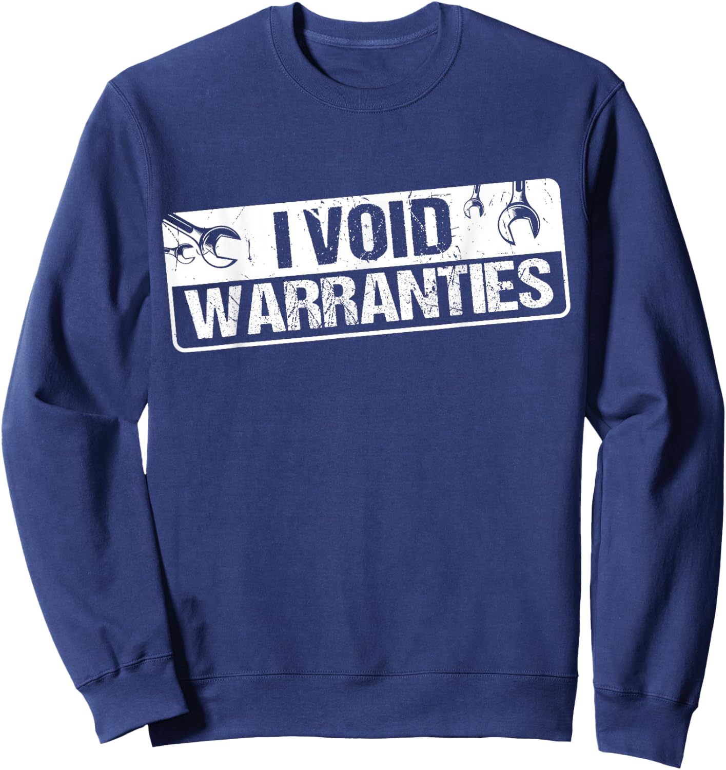 I Void Warranties - Black - -Adults - - Short Sleeve - Classic Fit - Adult, - S Sweatshirt - Sweatshirt | Navy