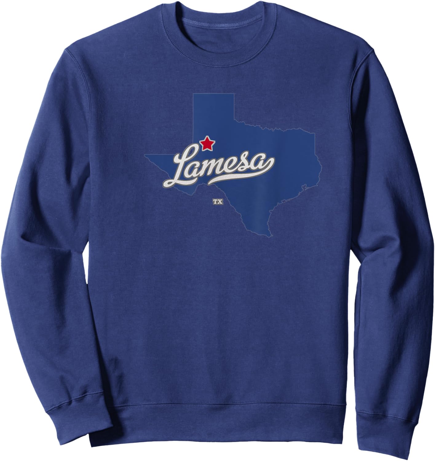 Lamesa Texas TX Map Sweatshirt - Sweatshirt | Navy