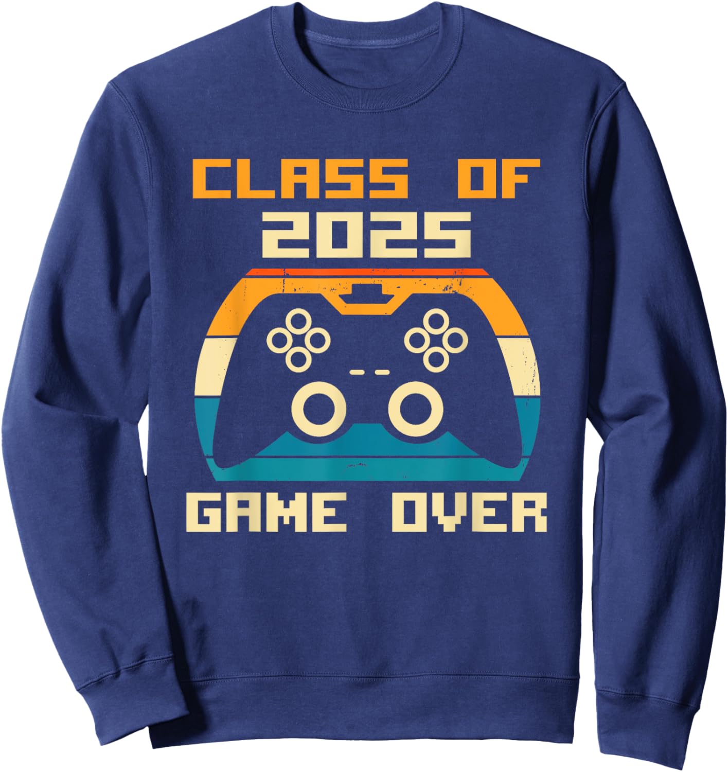 Senior Class of 2025 Gamer Seniors Gaming 2025 Graduation Sweatshirt - Sweatshirt | Navy