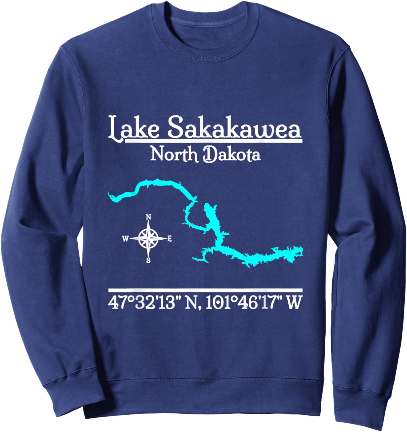Lake Sakakawea - North Dakota Sweatshirt - Sweatshirt | Navy