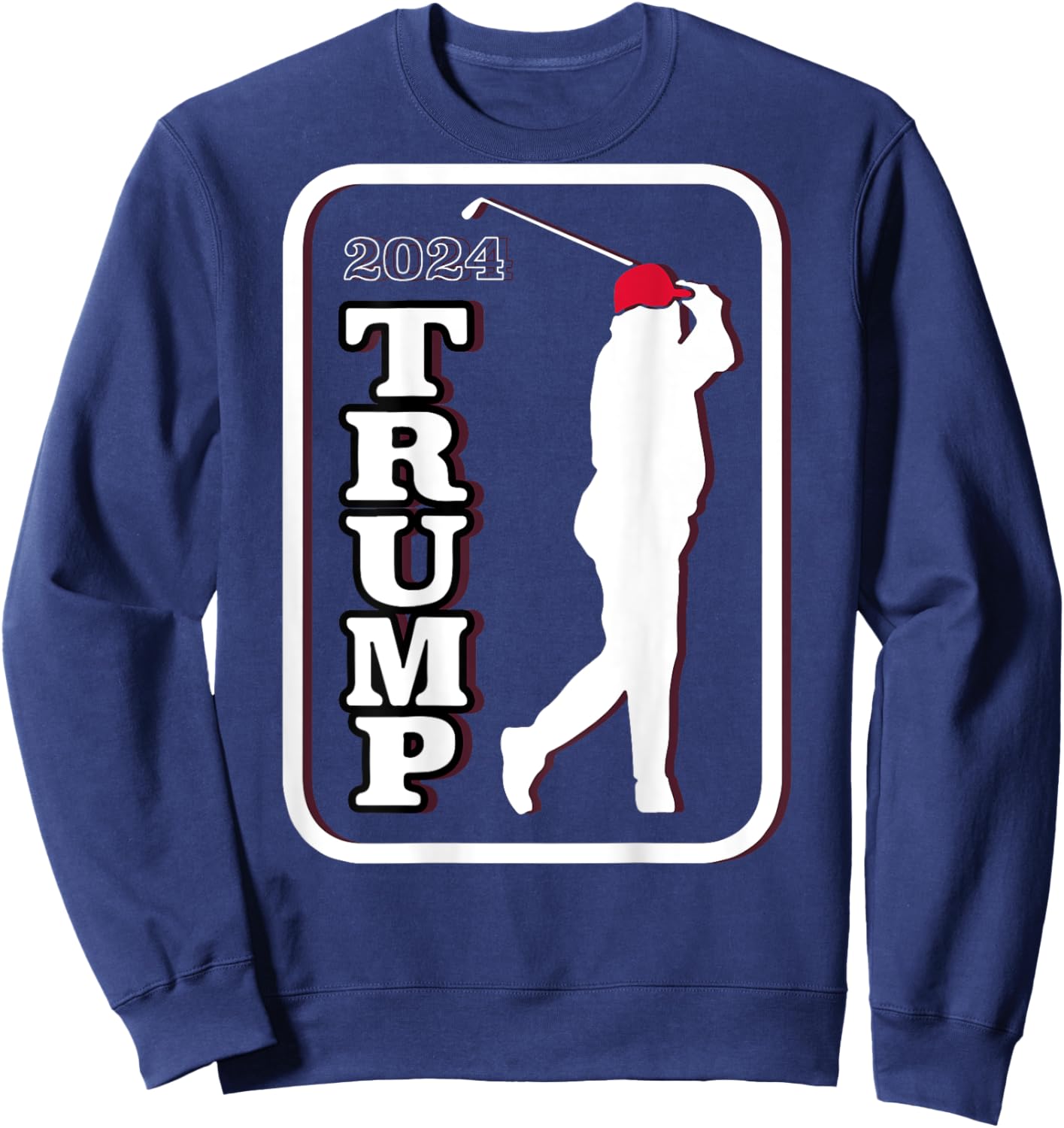 Trump 2024 Golf (on back) Sweatshirt - Sweatshirt | Navy
