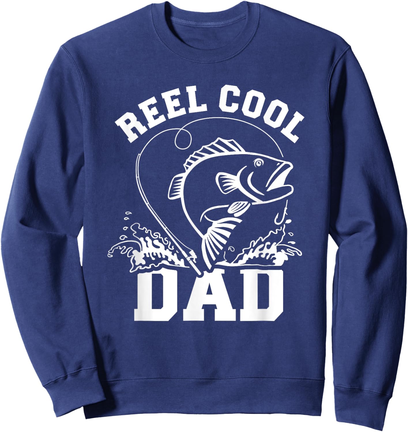 Reel cool dad fishing Sweatshirt - Sweatshirt | Navy