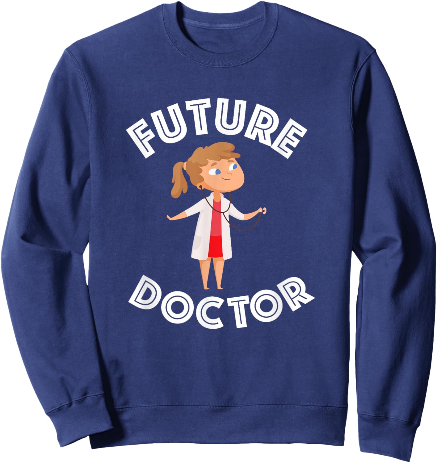 Future Doctor for Kids Funny Medical Gift Sweatshirt - Sweatshirt | Navy