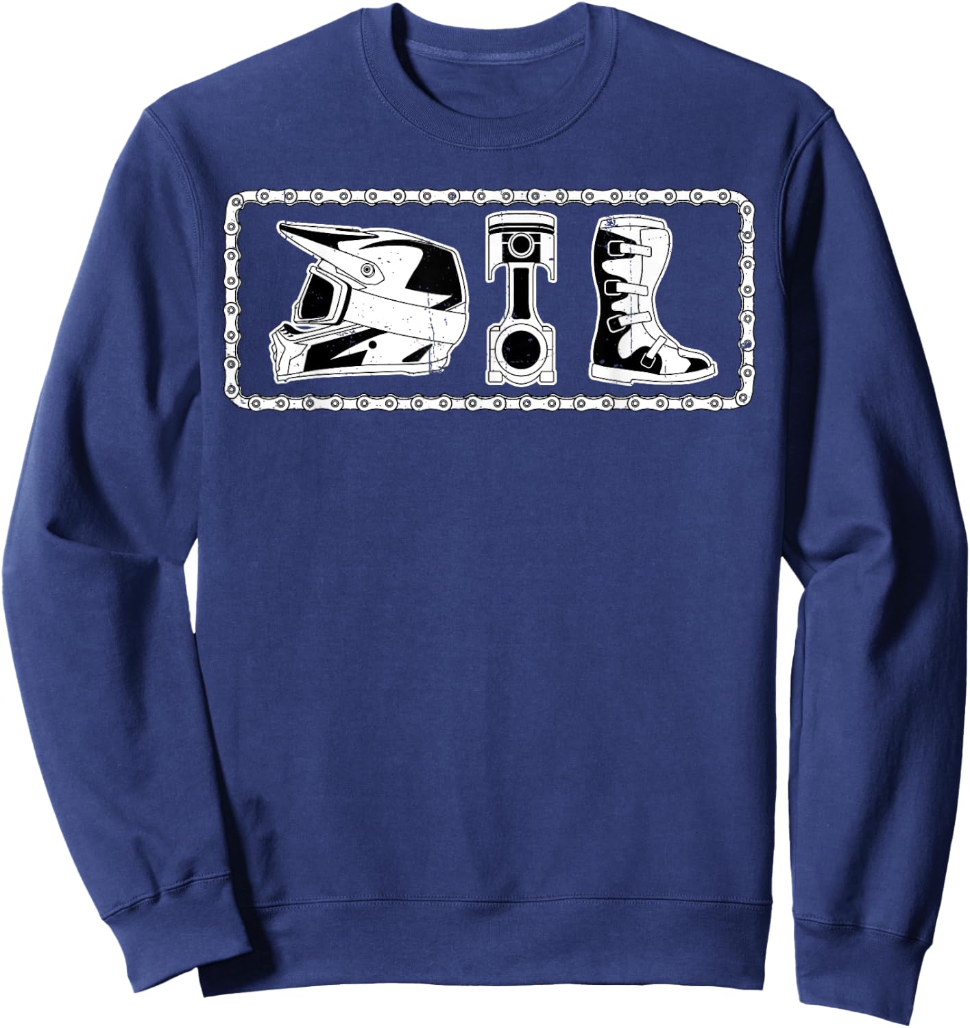 Dirt Bike Gear Motorcycle Rider Motocross Off-Road Biker Sweatshirt - Sweatshirt | Navy
