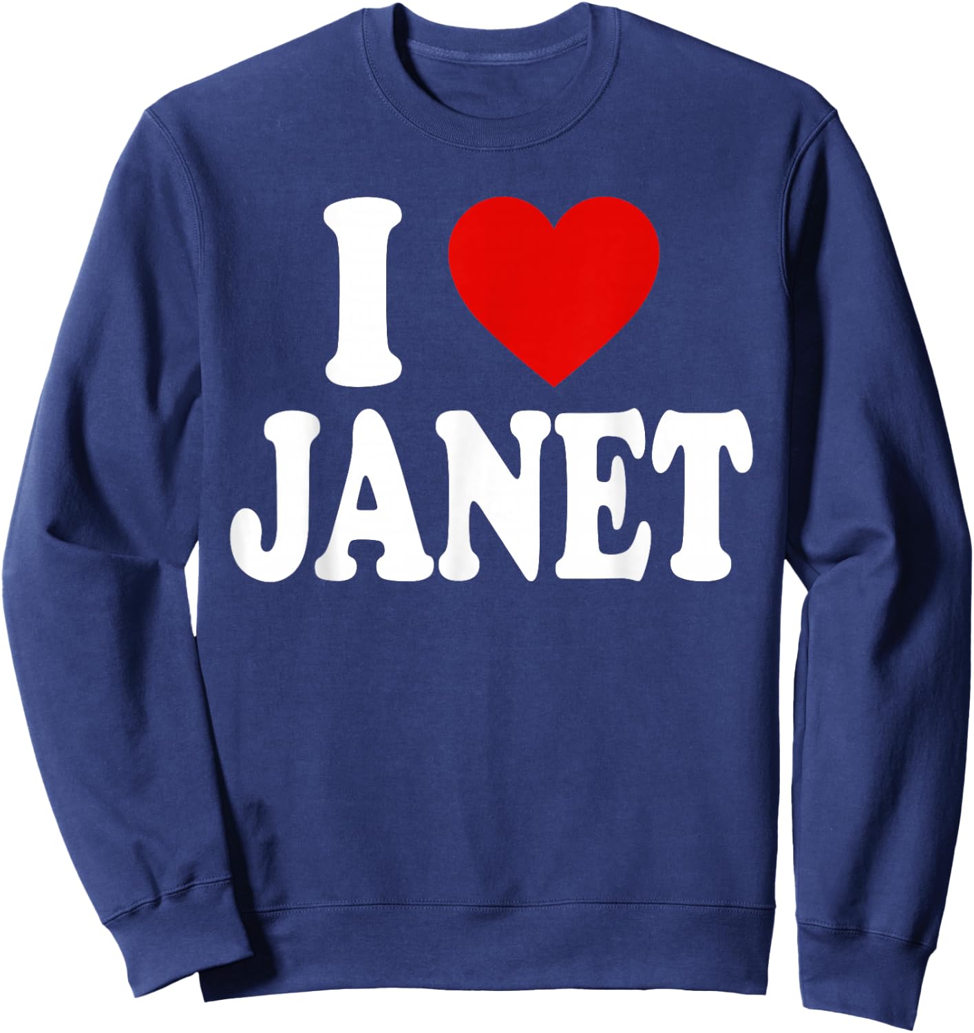 I Heart Love Janet Sweatshirt - Sweatshirt | Navy