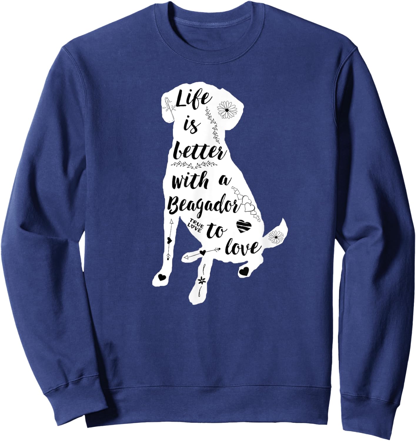 Beagador Design for Beagador Dog Lovers Women Girls Kids Sweatshirt - Sweatshirt | Navy
