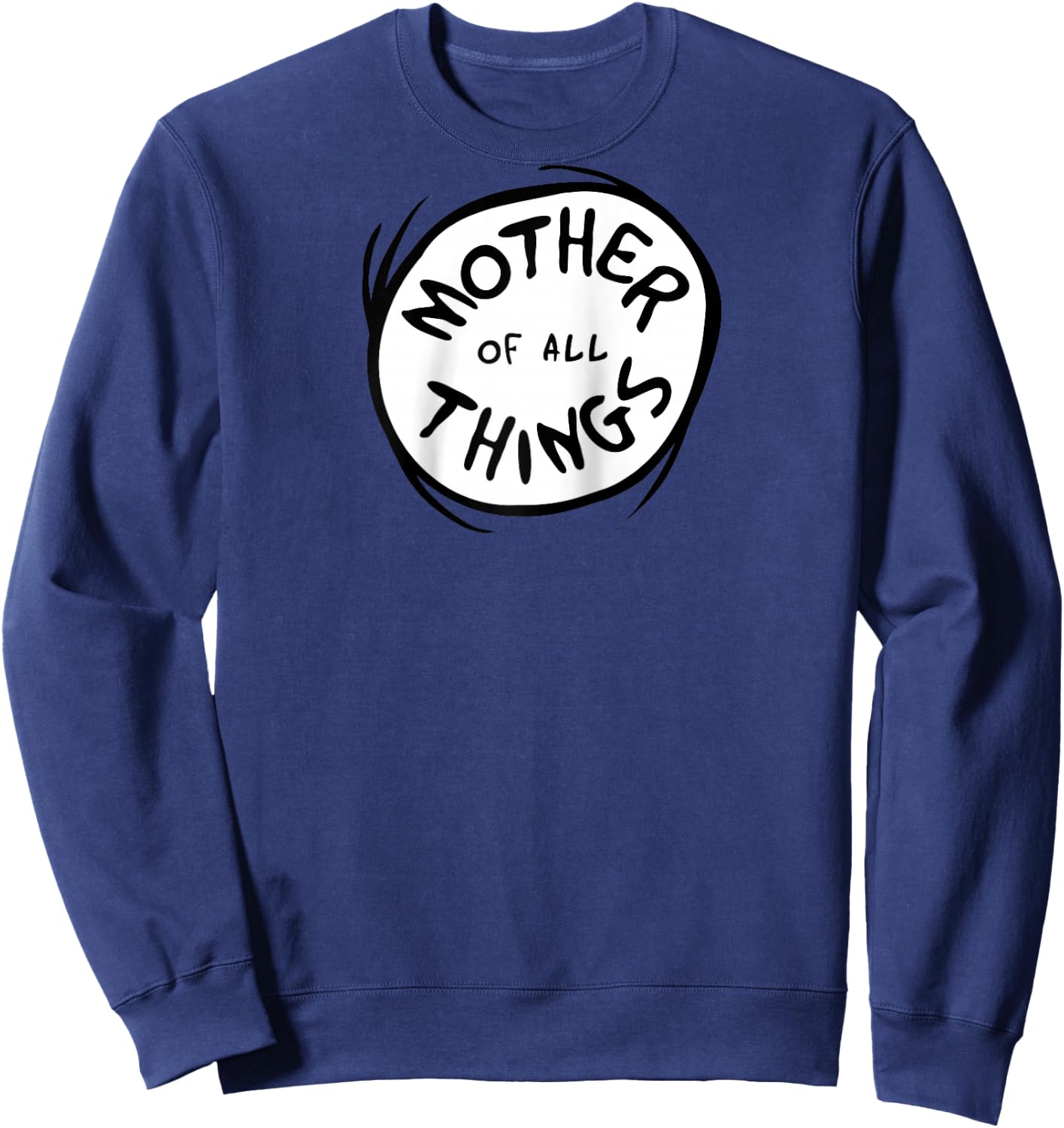 Dr. Seuss Mother of All Things Emblem Colour Option Raglan Baseball Sweatshirt - Sweatshirt | Navy