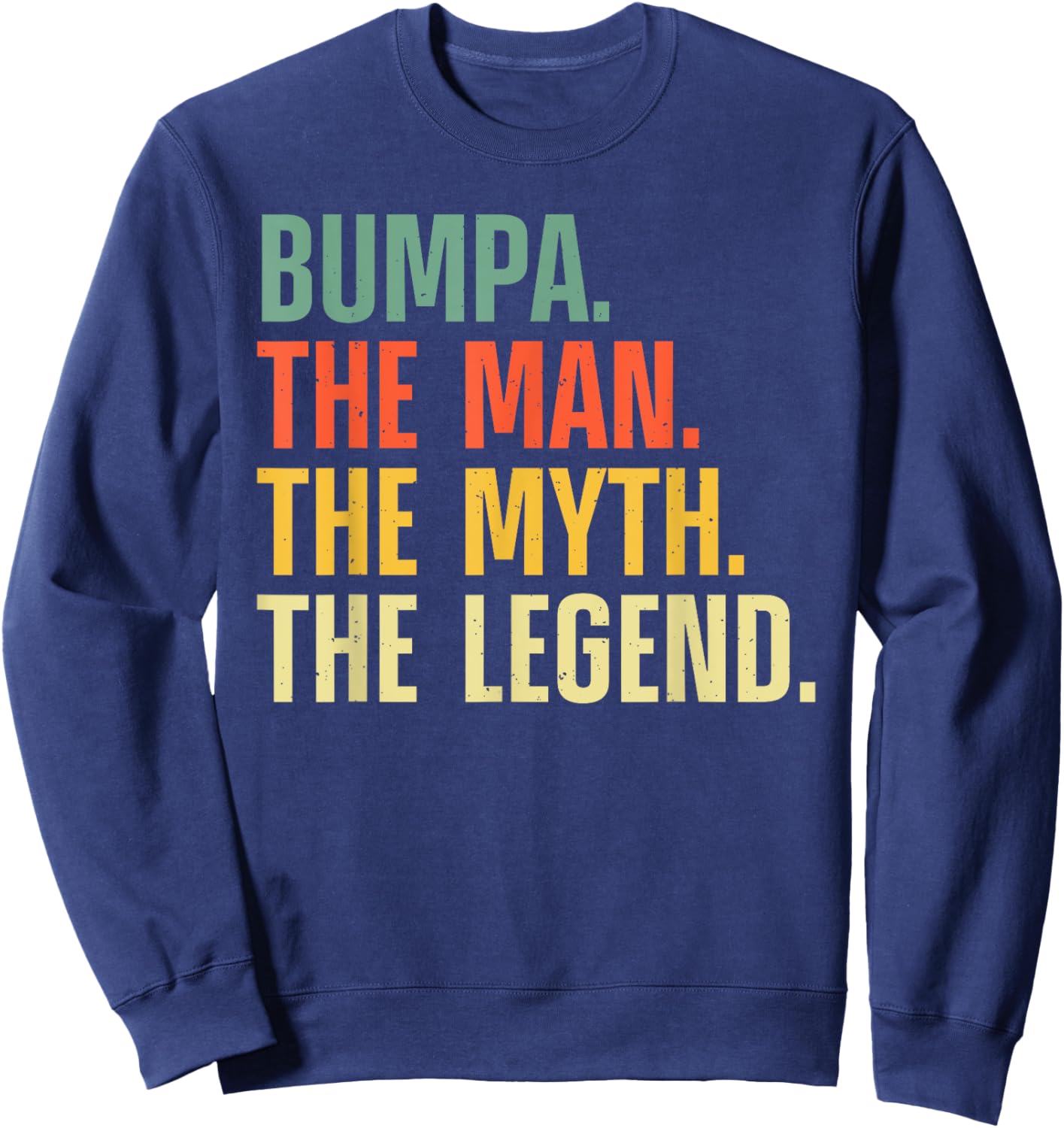 Bumpa Design For Grandpa Grandfather From Grandkids Bumpa Sweatshirt - Sweatshirt | Navy
