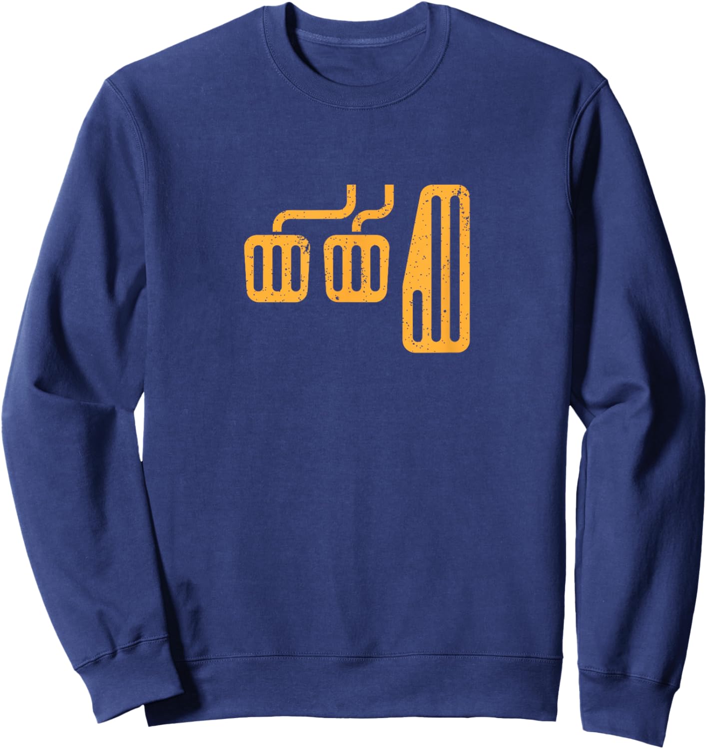 Drive Manual Transmission Three Pedals Distressed Vintage Sweatshirt - Sweatshirt | Navy