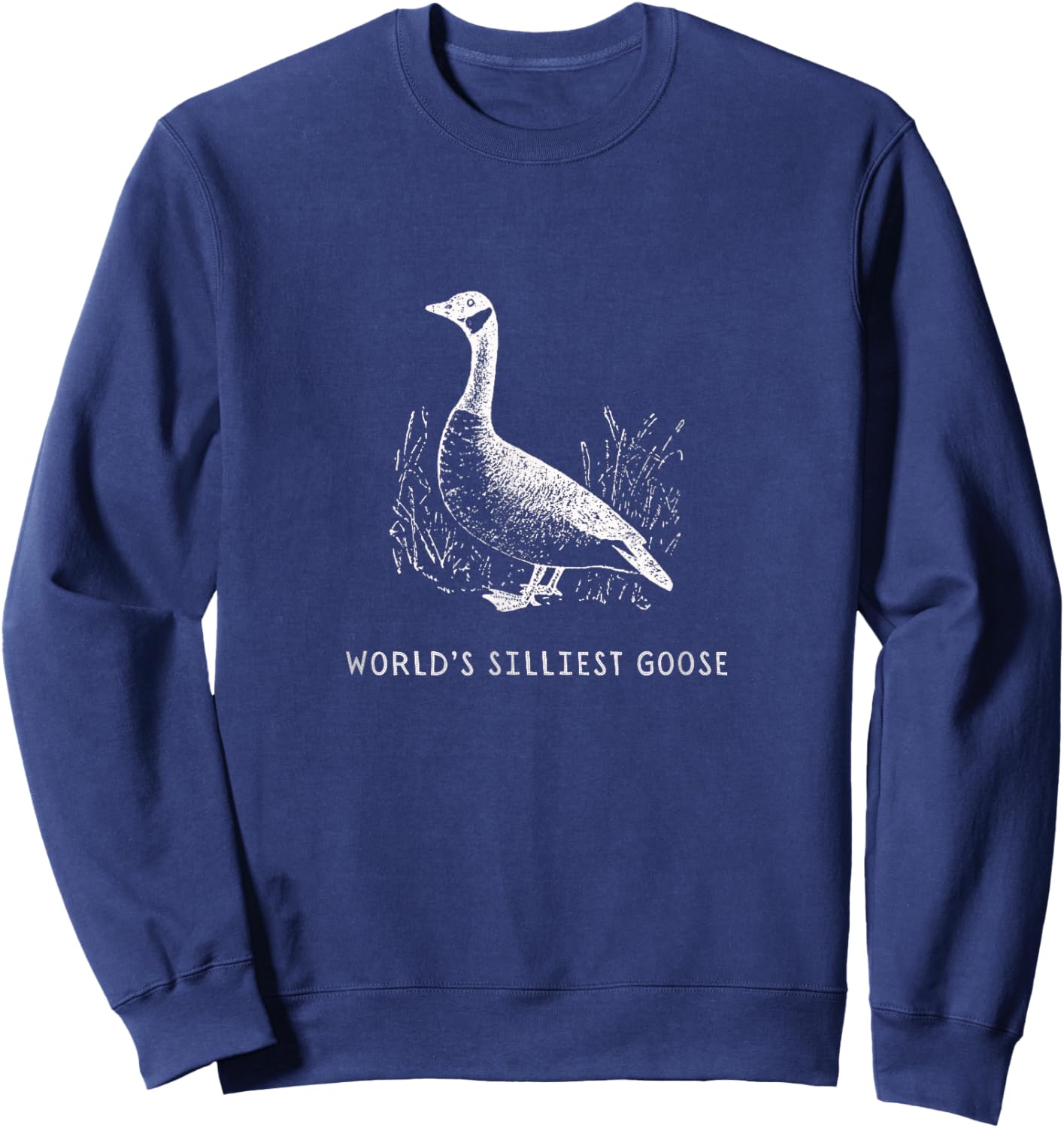 Funny World's Silliest Goose Vintage Sweatshirt - Sweatshirt | Navy