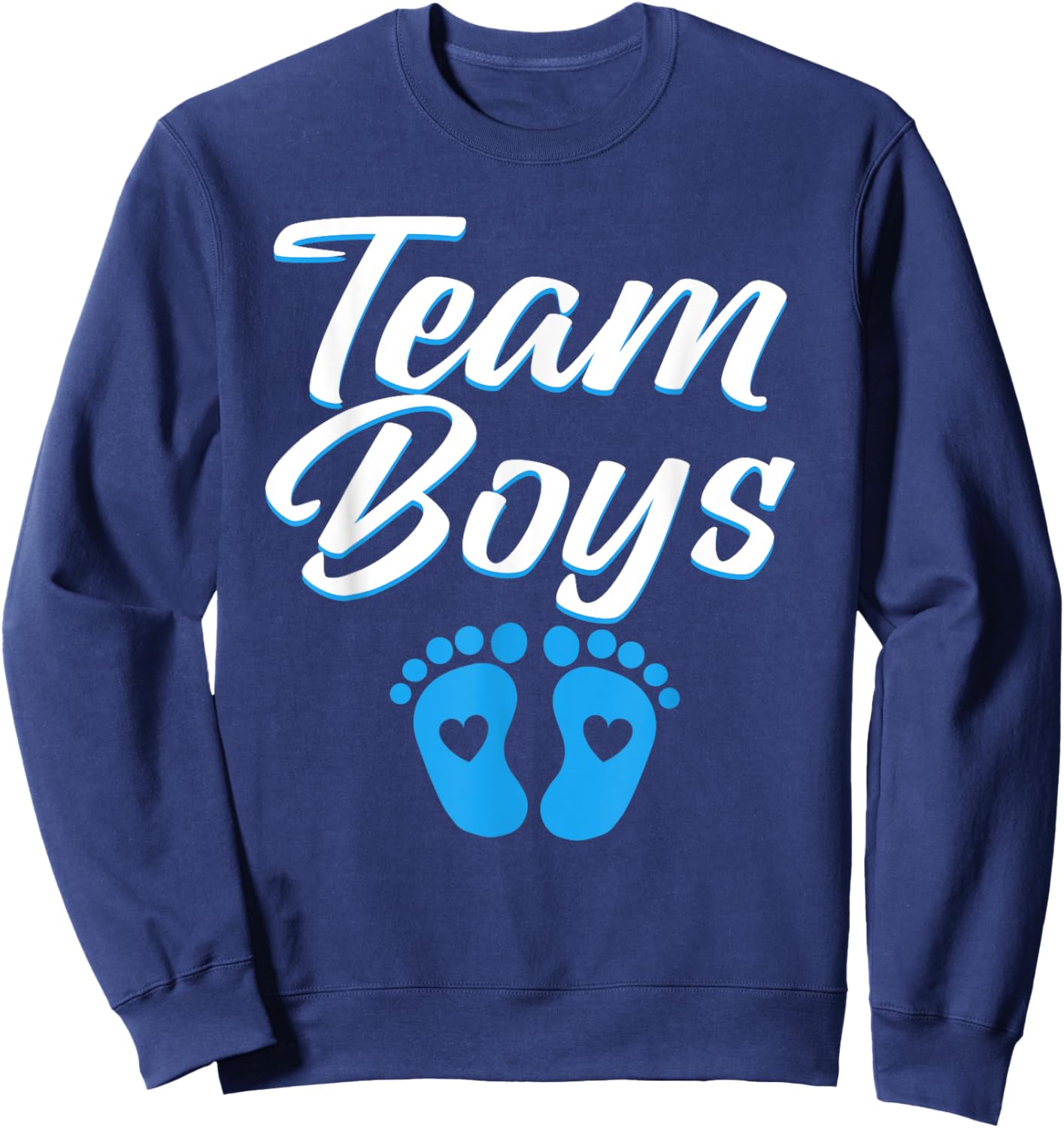 Team Boys Twin Gender Reveal Party For Twins Team Boy Sweatshirt - Sweatshirt | Navy