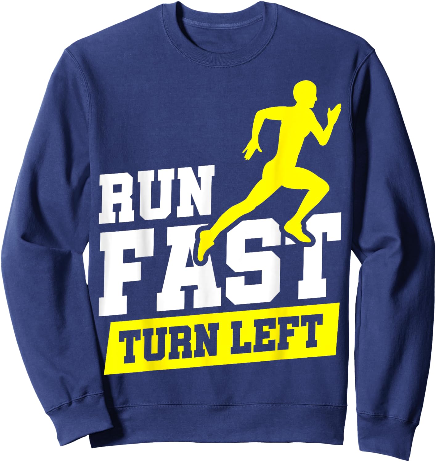 Run Fast Turn Left Track Sweatshirt - Sweatshirt | Navy