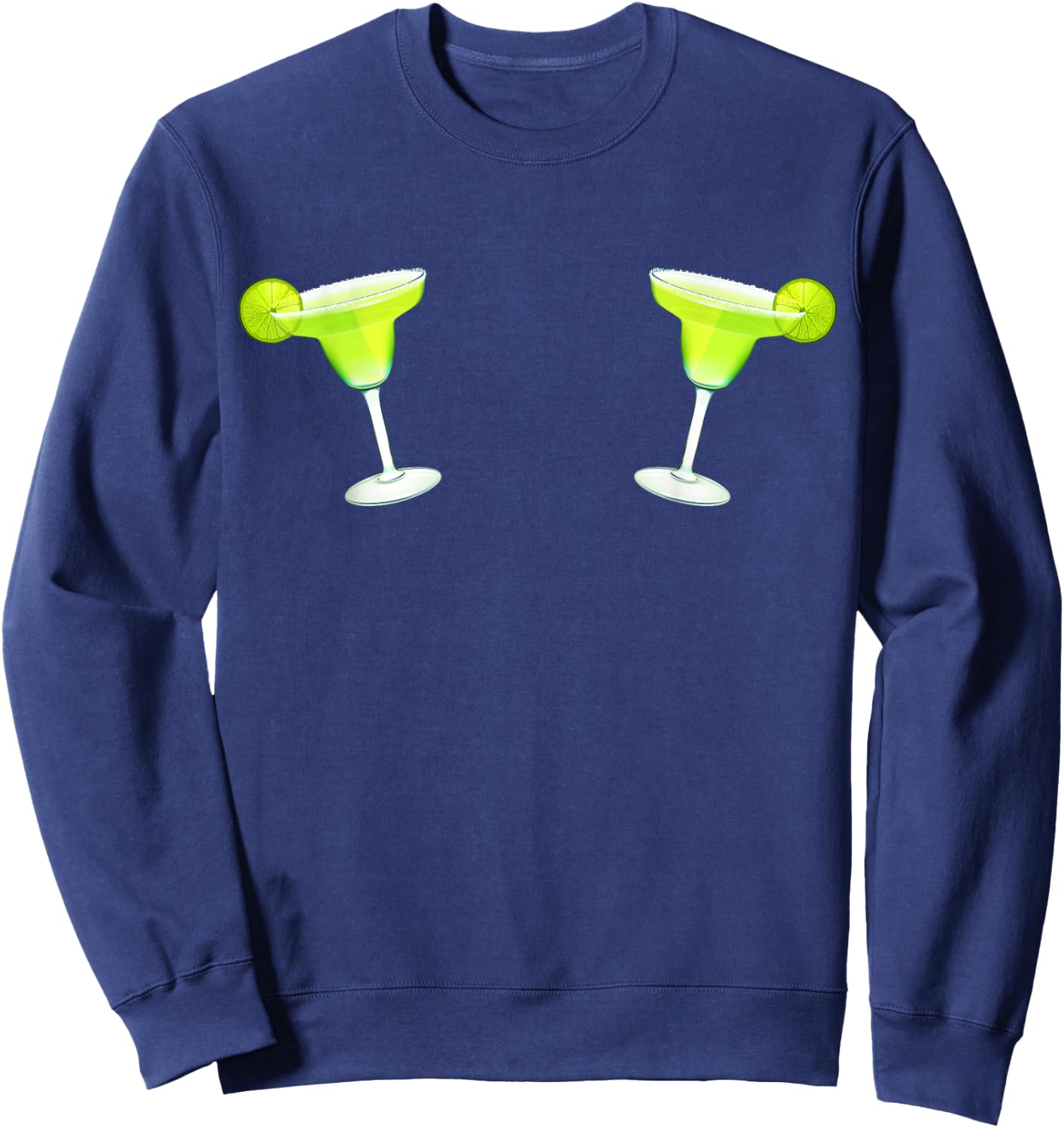Margarita Boobs Shirt Cinco de Mayo Mexican Food Drink Party Sweatshirt - Sweatshirt | Navy