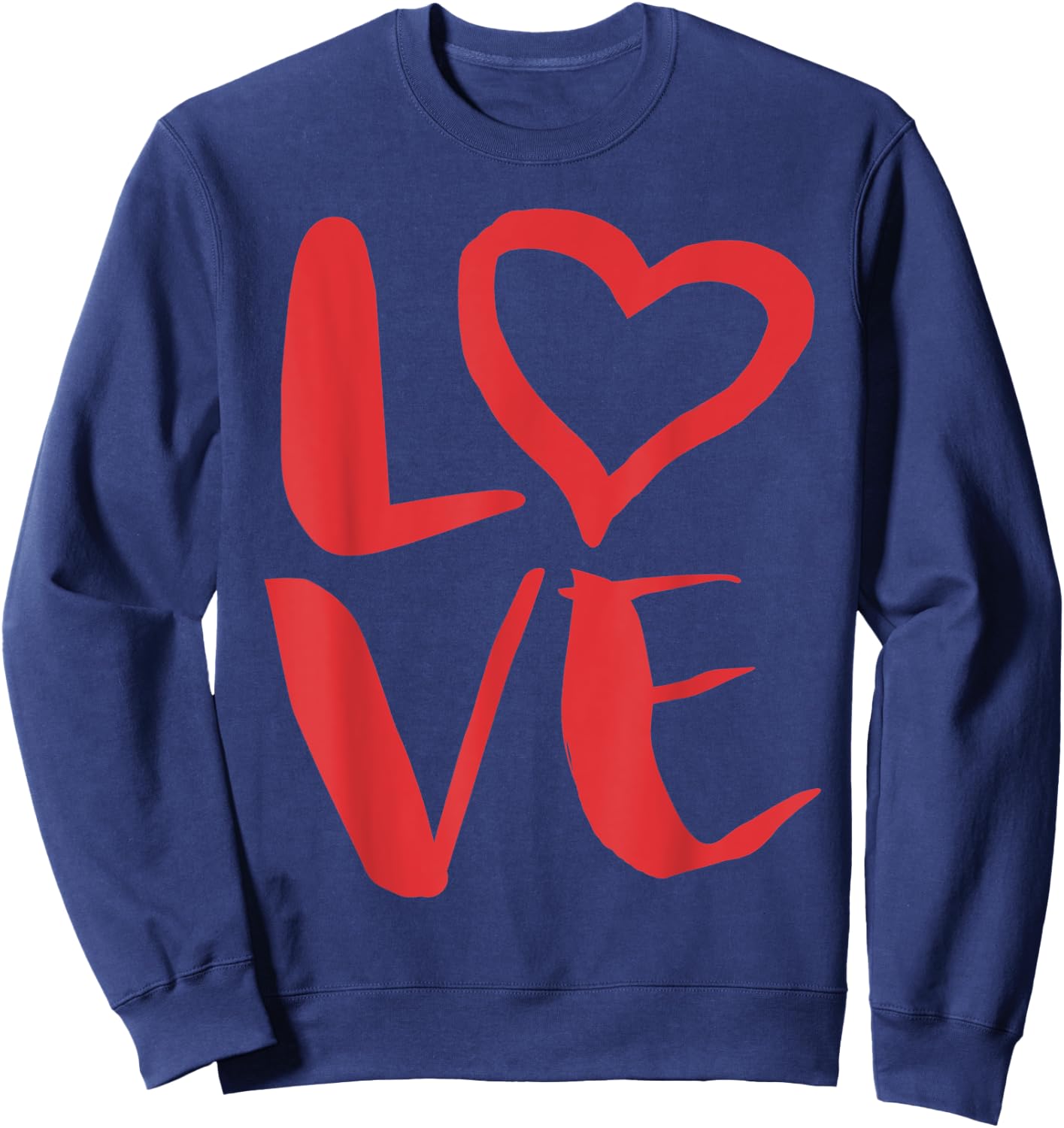 LOVE! Graphic Heart Scribble Sweatshirt - Sweatshirt | Navy
