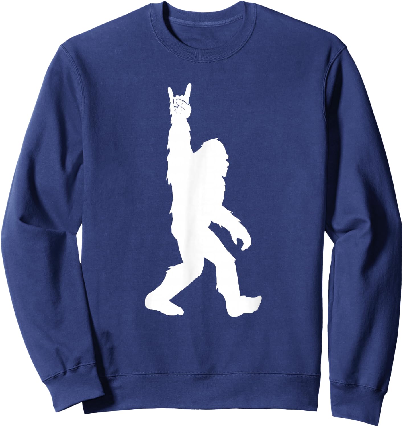 Funny Bigfoot Rock and Roll for Sasquatch Believers Sweatshirt - Sweatshirt | Navy