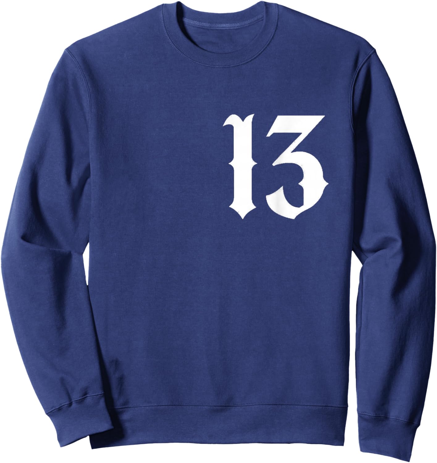 13 , Lucky Number 13, 13 Mobile Phone Case, Number 13 Sweatshirt - Sweatshirt | Navy