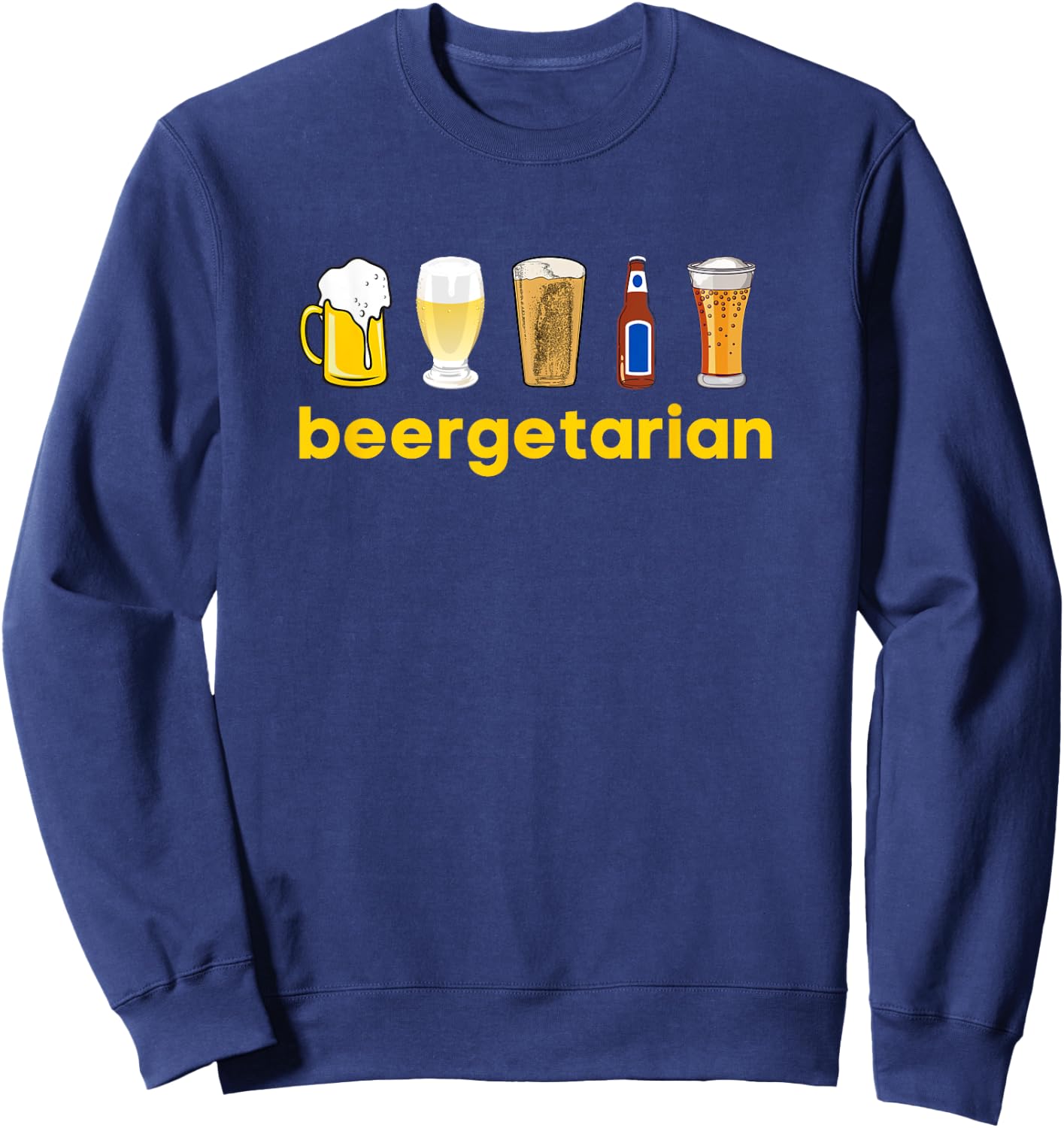 Beergetarian Funny Beer Lover Gift Beer Diversity Sweatshirt - Sweatshirt | Navy