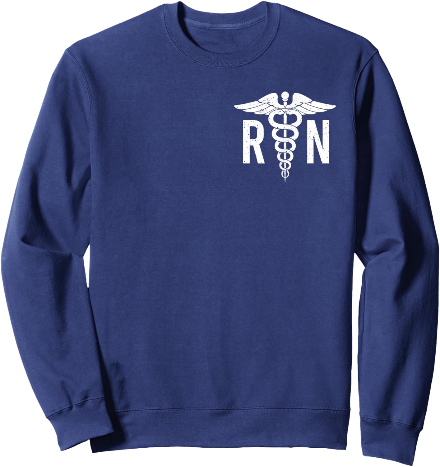 RN Nurse Shirt Registered Nurse Funny Nurse Day 2 Sided Sweatshirt - Sweatshirt | Navy