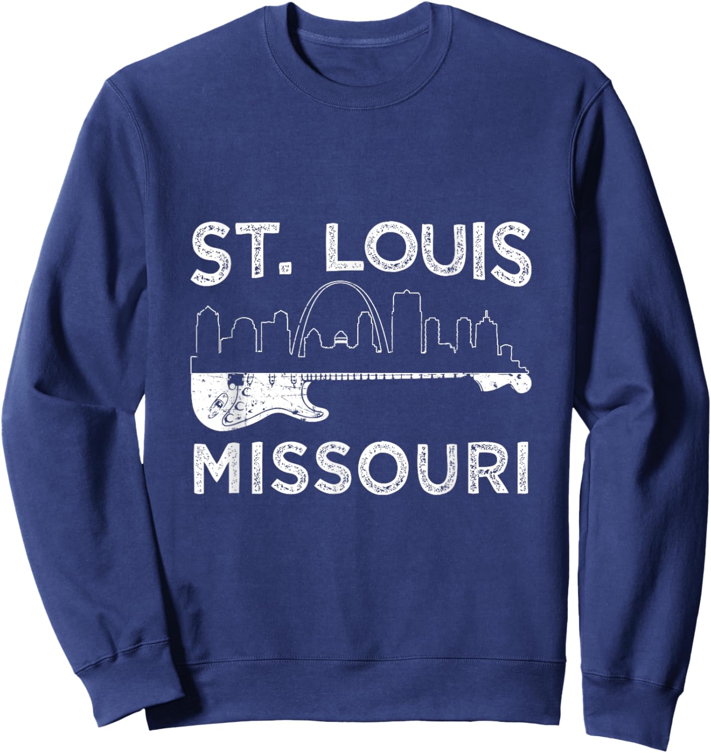 Souvenir St Louis Guitar Music Missouri St. Louis Sweatshirt - Sweatshirt | Navy