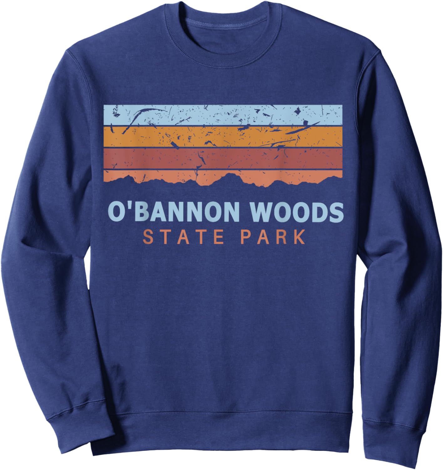 O'Bannon Woods State Park Indiana Retro Cool Sweatshirt - Sweatshirt | Navy