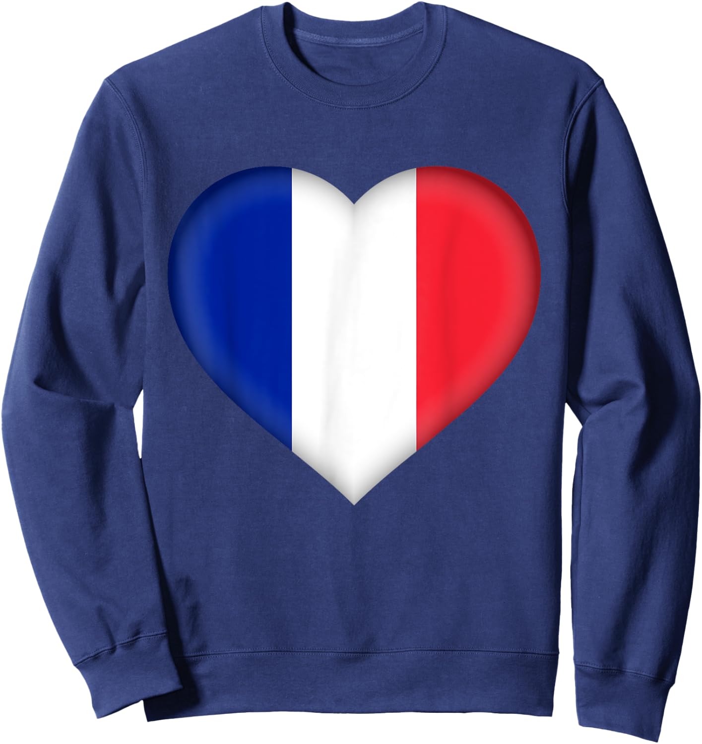 I Love France | French Flag Heart Outfit Sweatshirt - Sweatshirt | Navy