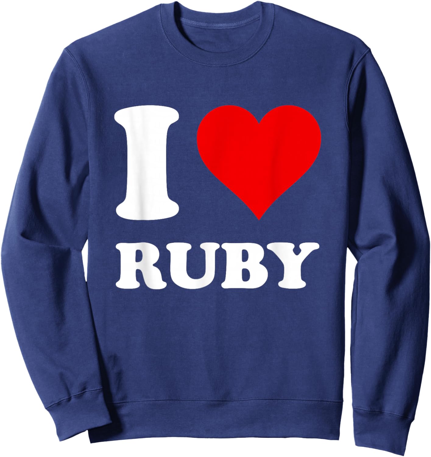 Red Heart I Love Ruby Sweatshirt - Sweatshirt | Navy