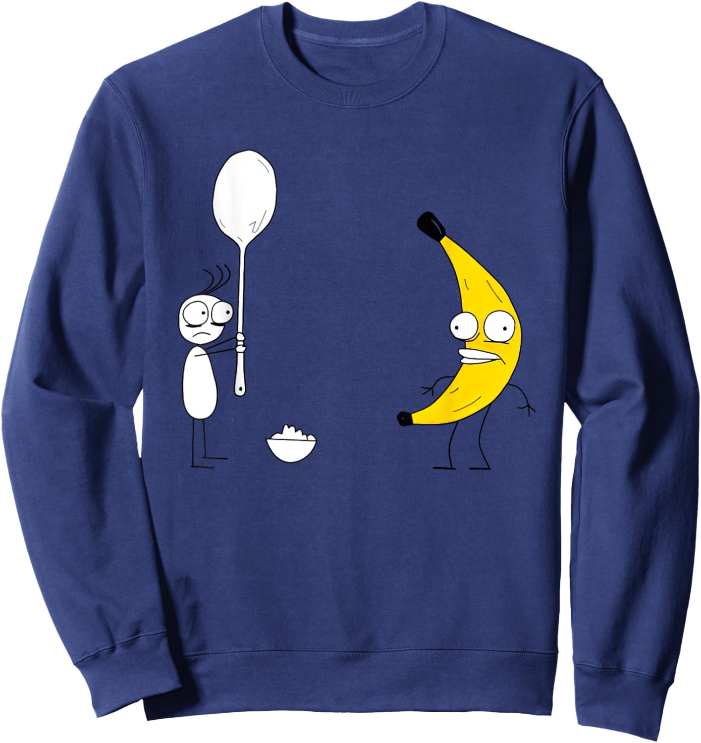 Rejected Spoon Banana Funny Women Sweatshirt - Sweatshirt | Navy