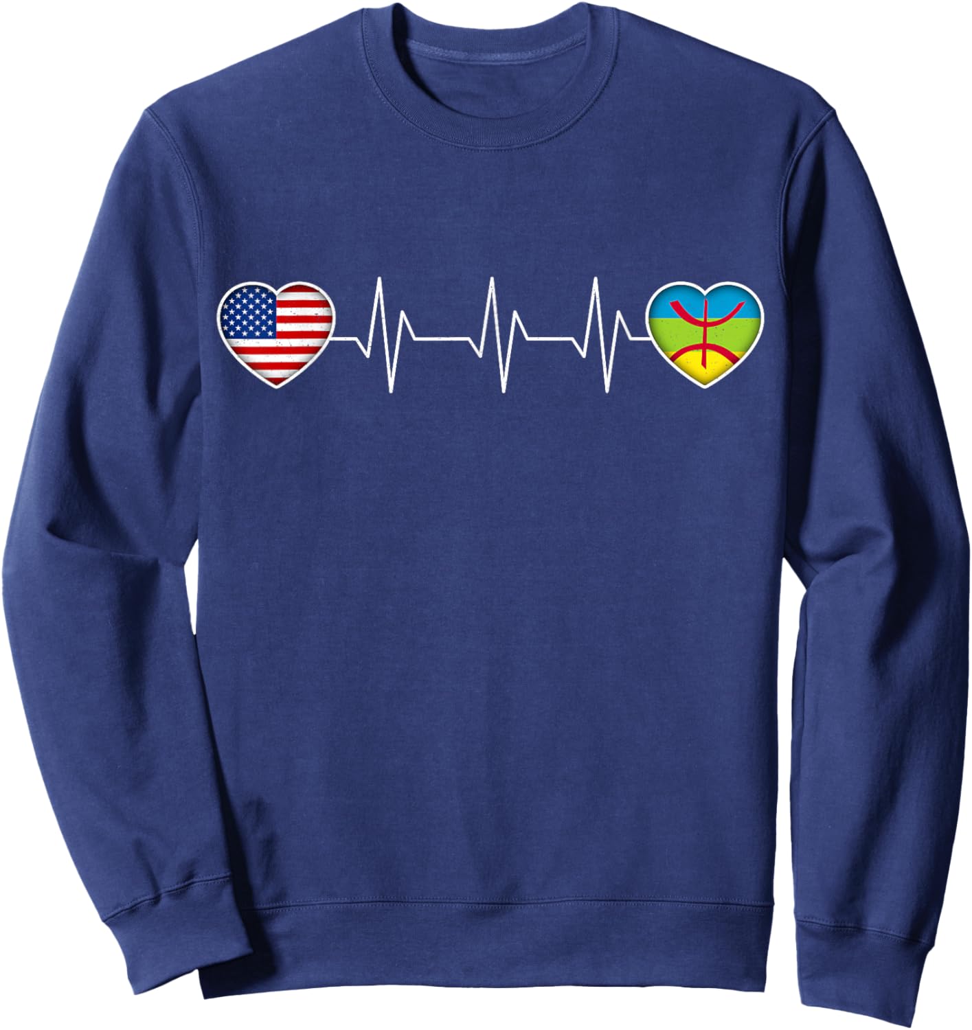 Amazigh & USA Sweatshirt - Sweatshirt | Navy
