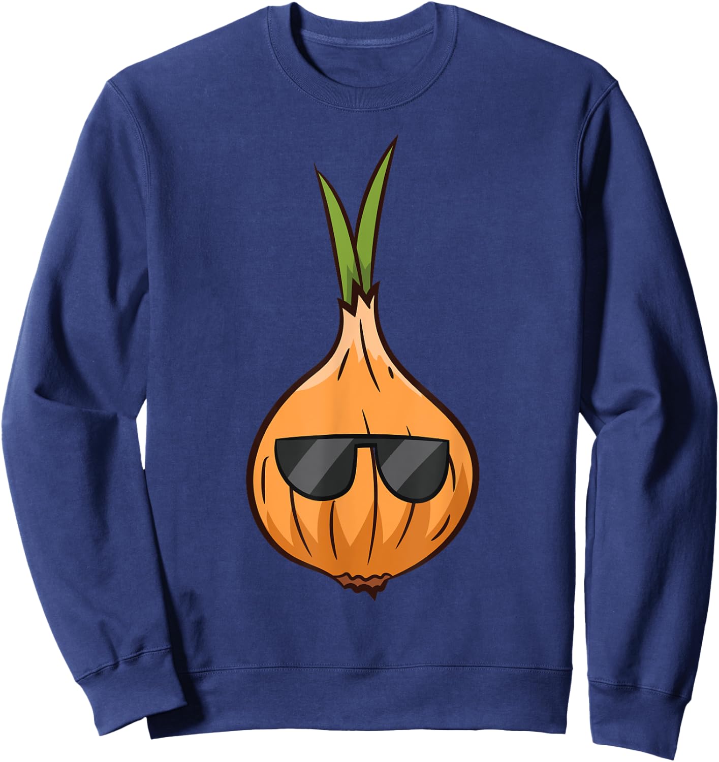Onion With Sunglasses Vegetable Onions Sweatshirt - Sweatshirt | Navy
