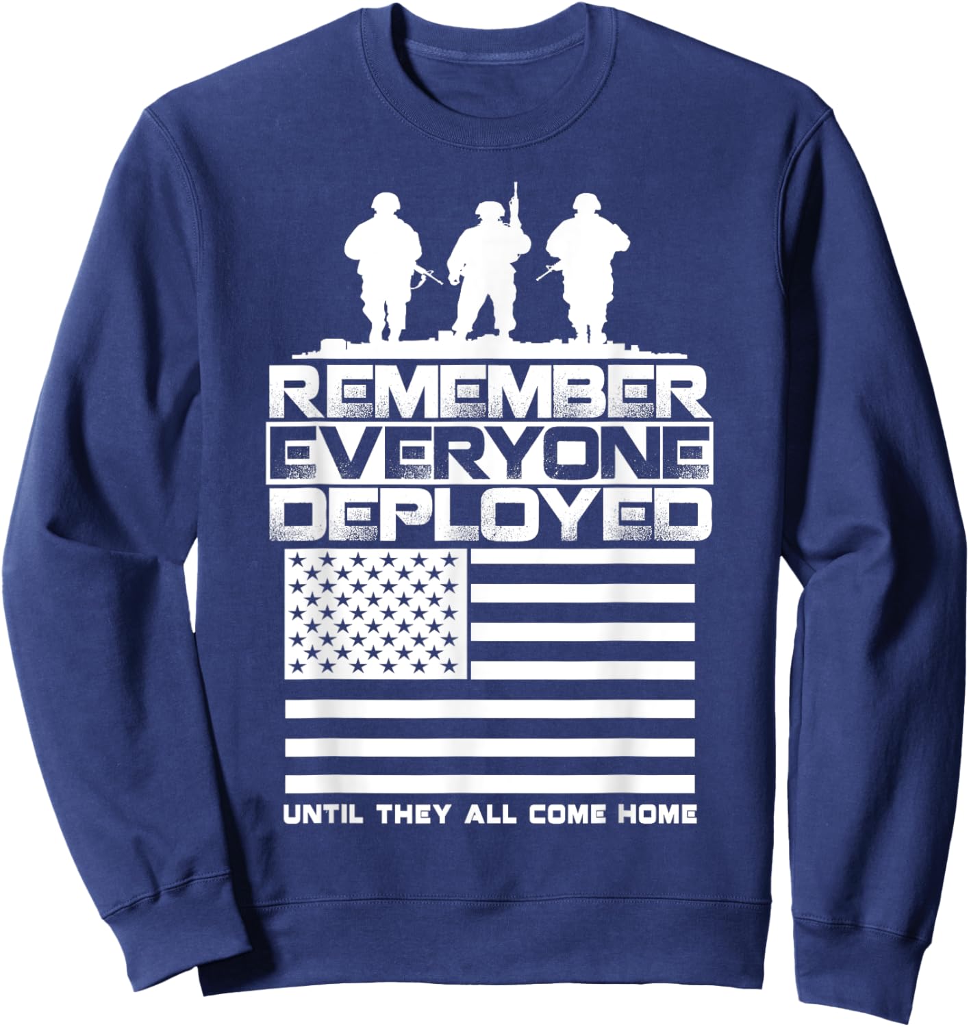 Remember Everyone Deployed R.E.D. Red Friday Military Sweatshirt - Sweatshirt | Navy