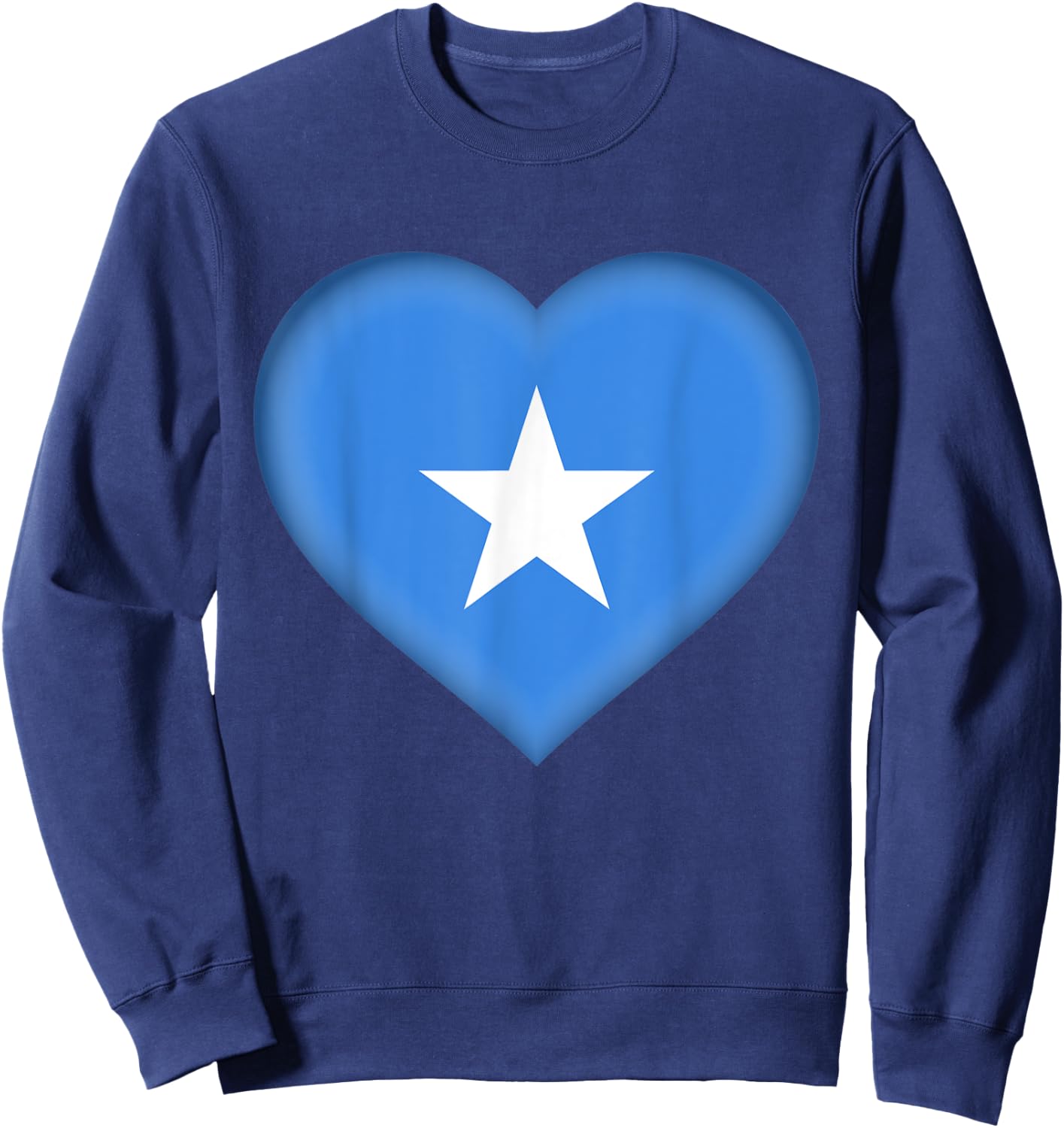 I Love Somalia | Somali Flag Heart Outfit Sweatshirt - Sweatshirt | Navy