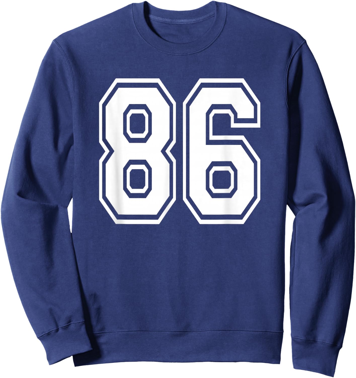 Number 86 86th Birthday Gift Player Team Numbered Jersey Sweatshirt - Sweatshirt | Navy