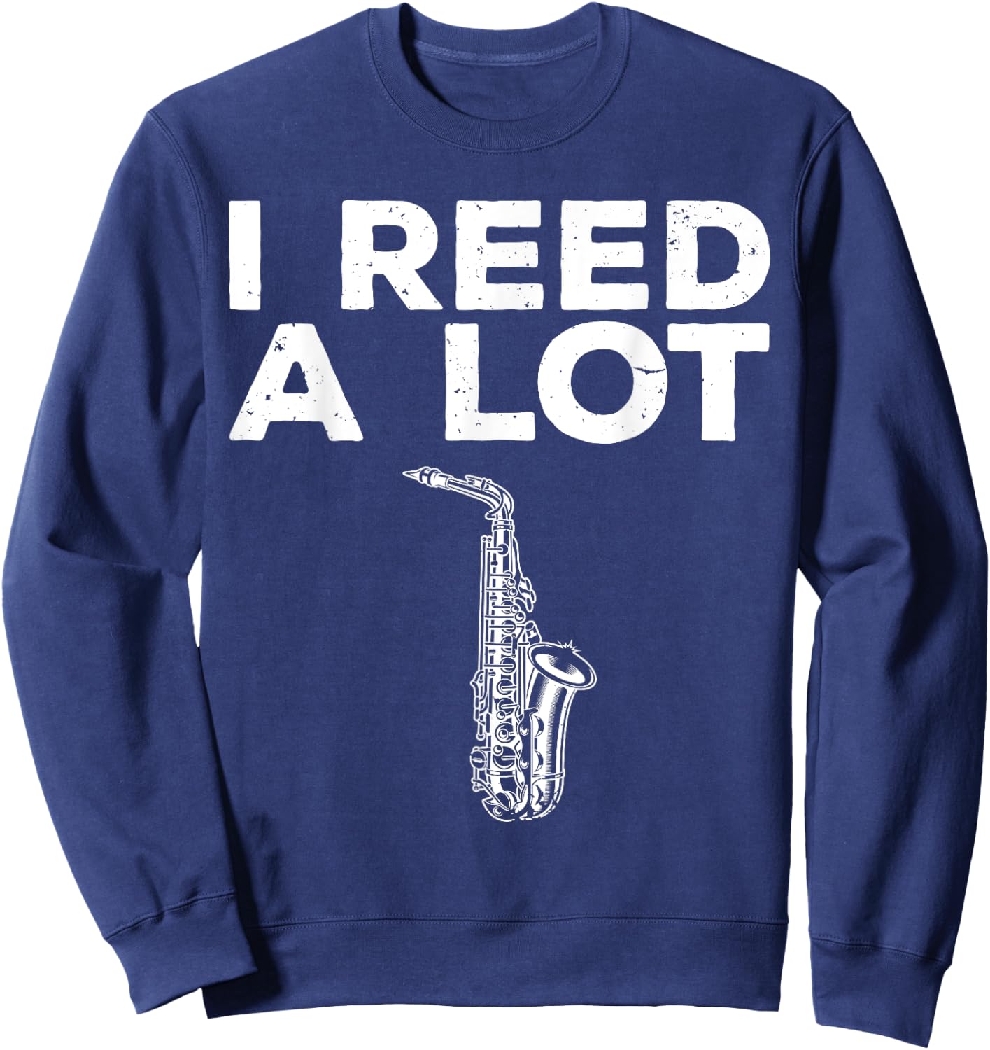 Cool Saxophone Art Women Jazz Music Reed Sax Players Sweatshirt - Sweatshirt | Navy