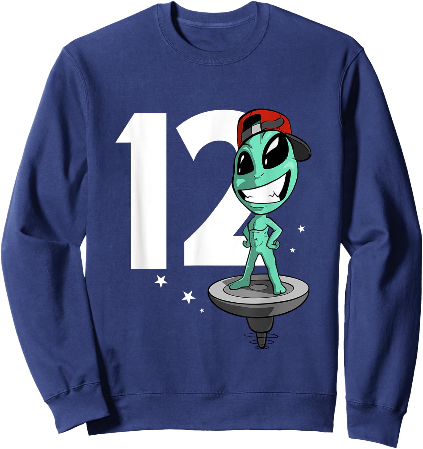Alien 12 Year Old Boy 12th Birthday Sweatshirt - Sweatshirt | Navy
