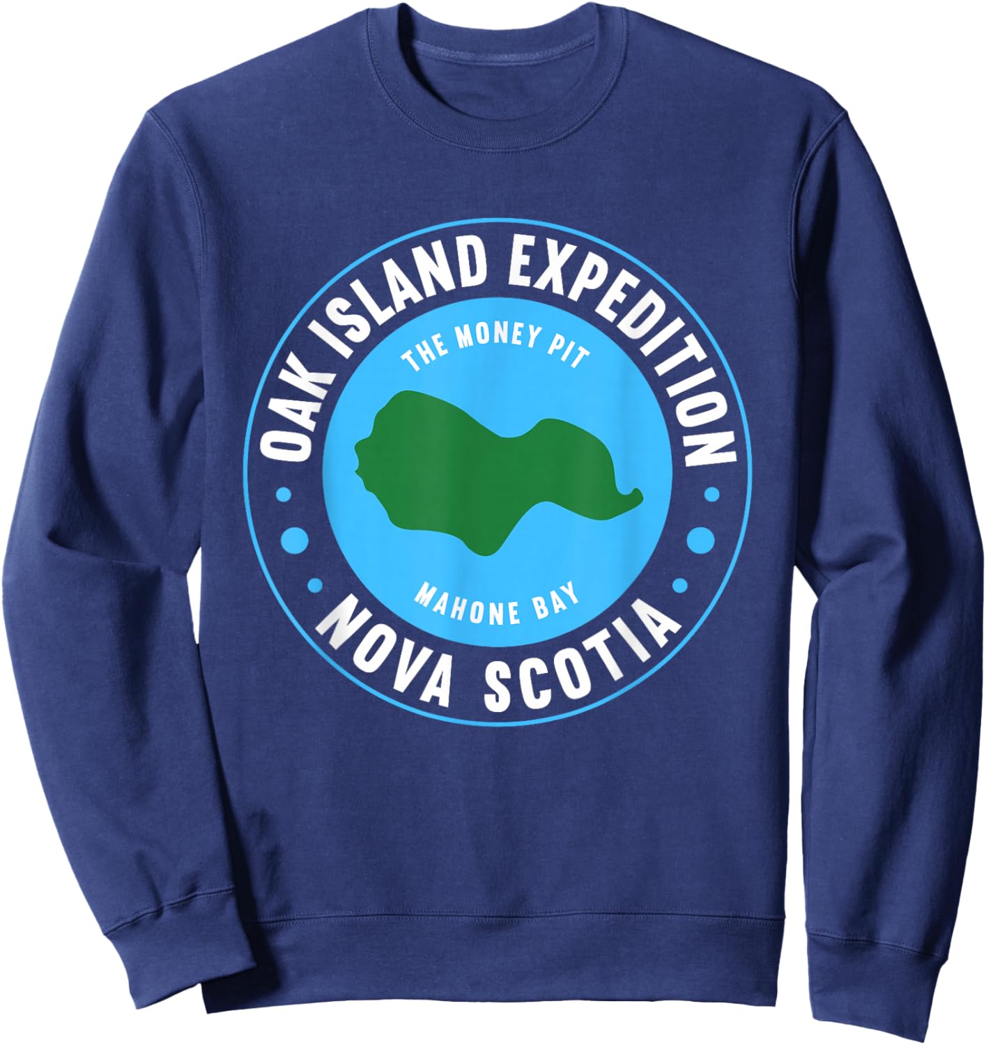 Oak Island Expedition Nova Scotia The Money Pit Mahone Bay Sweatshirt - Sweatshirt | Navy