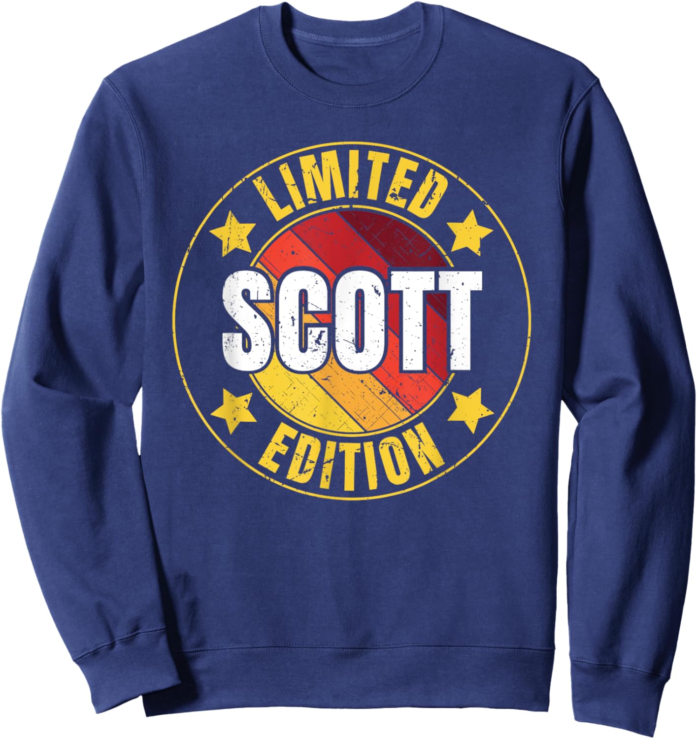 Scott Name Limited Edition Personalized Birthday Retro Sweatshirt - Sweatshirt | Navy