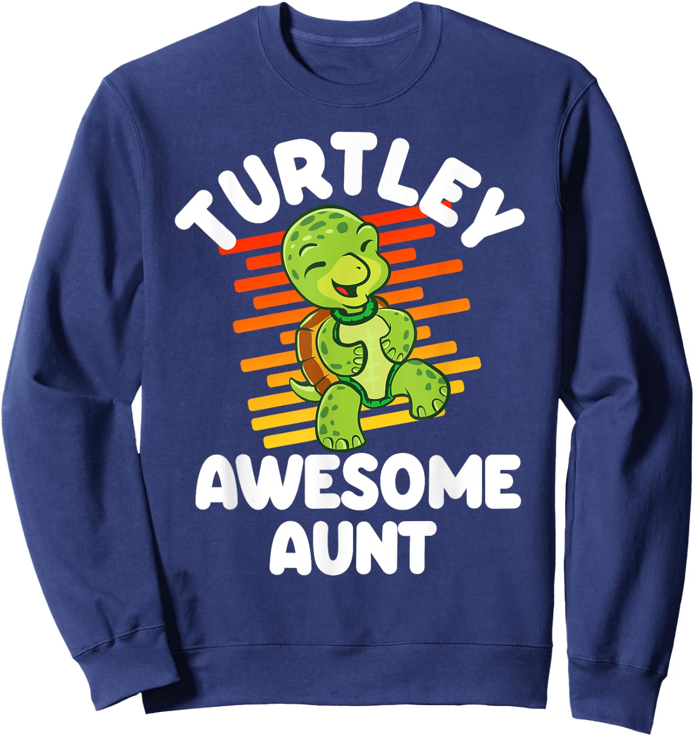 Turtley Awesome AA Apparel Co. Kids Adults , Black, 3X-Large, Short Sleeve, Classic Fit, Turtle Design Sweatshirt - Sweatshirt | Navy