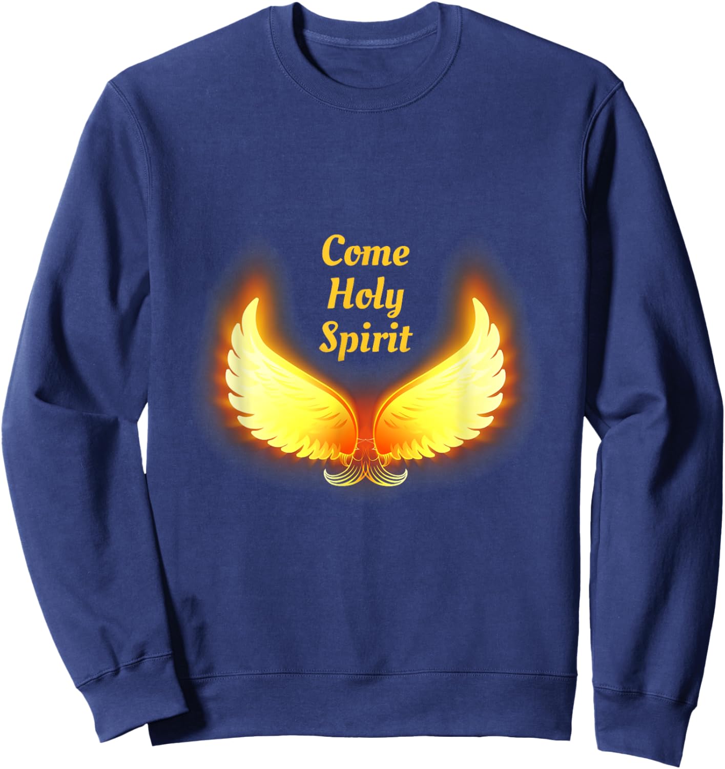 Pentecost Doves Tongues of Fire Flame Come Holy Spirit Sweatshirt - Sweatshirt | Navy