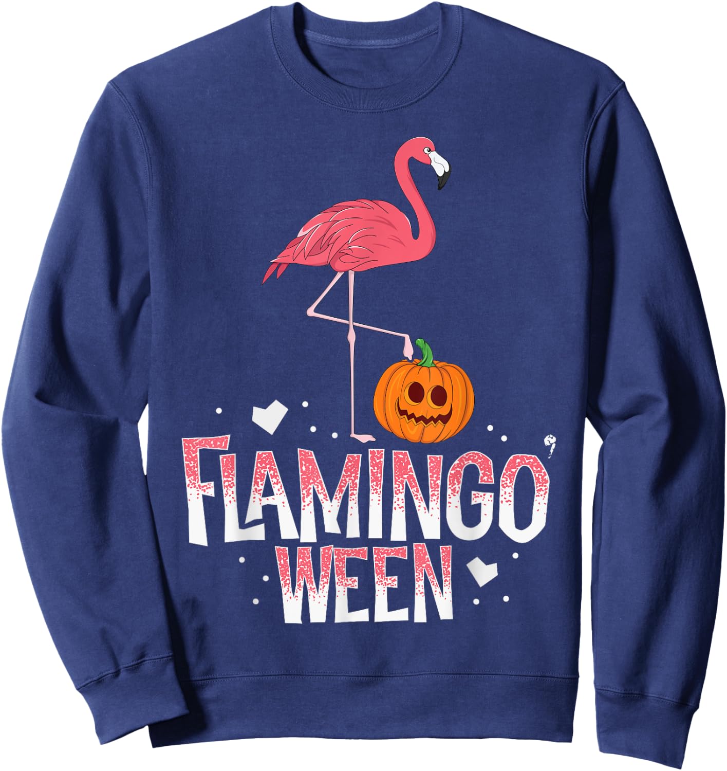 Flamingoween Halloween Flamingo Trick Treat Outfit Costume Sweatshirt - Sweatshirt | Navy