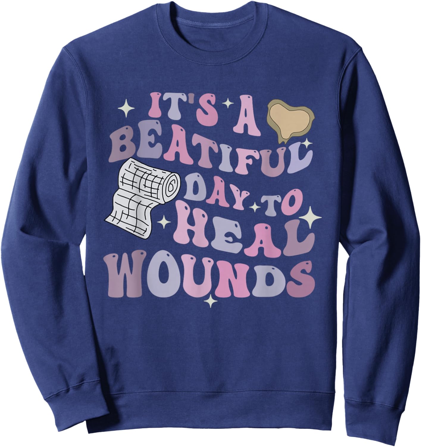 Retro Wound Care Nurse Ostomy Nurse WOC Nurse Practitioner Sweatshirt - Sweatshirt | Navy