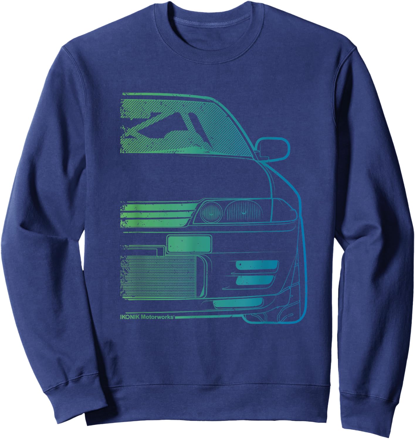 Classic Racing R32 Turbo Green Gradient Sweatshirt - Sweatshirt | Navy