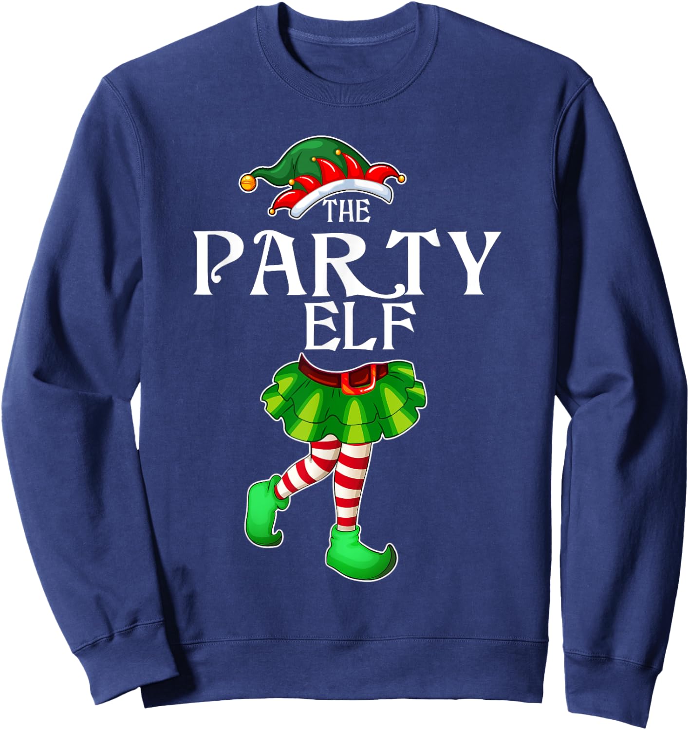 The Party Elf Christmas Matching Family Group Sweatshirt - Sweatshirt | Navy