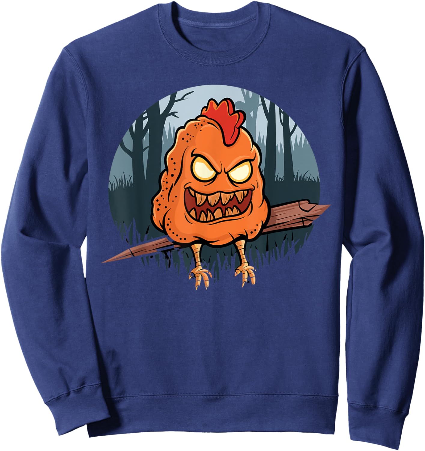 Chicken Nugget Halloween Costume Stuffed Chicken Nugget Sweatshirt - Sweatshirt | Navy